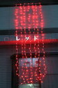 【クーポン配布中】【送料無料】LED、ウオーターフォールカーテン(ナイアガラ)、上下方向点滅、プロ仕様(V3)、256球、レッド(赤) 【代引不可】