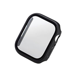 【クーポン配布中】エレコム Apple Watch 45mm用フルカバーケース プレミアムゴリラガラス 高透明 AW-22AFCGOBK