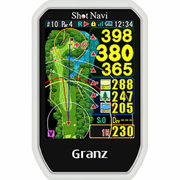 ゴルフ用GPS 【クーポン配布中&マラソン対象】ショットナビ ゴルフ用GPSナビ Granz ホワイト GranzWH