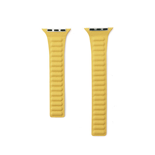【ポイント20倍】WEARPLANET Slim Line マグネットリンクバンド for Apple Watch 41/40/38mm Chrome Yellow WP23202AWYL