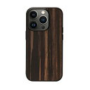 【クーポン配布中】Man & Wood 天然木ケース for iPhone 14 Pro Max Ebony 背面カバー型 I23644i14PM