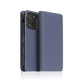 【ポイント20倍】SLG Design Hybrid Grain Leather Diary Case for iPhone 14 Pro Royal Blue 手帳型 SD24318i14PBL