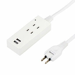 【クーポン配布中】【10個セット】 YAZAWA 雷ガード付2AC2USB2.1A1.5m ホワイト Y02K4015WH2UX10