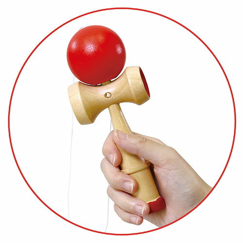 【クーポン配布中】【10個セット】 ARTEC カラーけん玉 赤 ATC6915X10 2