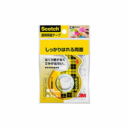 【ポイント20倍】3M Scotch スコッチ 透明両面テープ小巻 18mm ディスペンサー付 3M-W-18