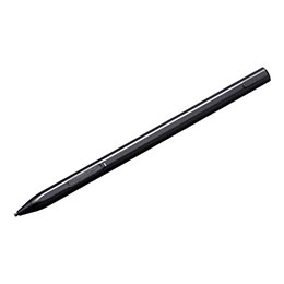 Microsoft Surface専用充電式極細タッチペン。ブラック。●Microsoft Surface専用の充電式タッチペン。Surface Pro、Goシリーズなどに対応。 ●Microsoft Pen Protocol 2.0対応。 ●Surface本体とのペアリングなどは不要です。電源をオンにすればご使用できます。 ●パームリジェクション対応。(手のひらが本体の画面に当たっていても誤動作を防止します) *アプリによっては、パームリジェクション機能がご使用できない場合があります。 ●傾き検知機能搭載。ペンを傾けることで太さを変え、文字や絵が描けます。 *アプリによっては、傾き検知機能がご使用できない場合があります。 ●筆圧感知(4096段階)機能搭載。 *アプリによっては、筆圧感知機能がご使用できない場合があります。 ●ペン本体下部にボタンがあり、上半分が電源(オフは自動)、押したままでアプリ内の項目を選択可能。 下半分は消しゴムボタンになっており、押したままで、描いた絵や文字を消すことができます。 ●ペン本体に磁石を内蔵しており、対応したSurfaceの側面に取付け可能。 ●付属のTypeCケーブルで本体を充電して使用する極細タッチペン。先端直径約1.72mm。 ●充電式で電池不要!軽くて細いタッチペン。 ●ペン先に操作性、耐久性に優れたPOM(ポリアセタール)プラスチック素材を使用。 ●ペン先交換品1個、専用工具も付属。 ●弊社製液晶保護フィルムを貼った状態でも操作可能です。 (貼っていない状態よりは反応が鈍くなる場合があります。)■カラー : ブラック ■ペン先素材 : POM樹脂 ■入数 : 1本 ■先端部直径 : 約1.72mm ■セット内容 : 本体×1、TypeCケーブル(約26cm)、取扱説明書 ■連続使用時間 : 約130時間 ■充電時間 : 約1.5時間 ■自動電源オフ : 有り 約(確認中)分で自動電源オフ ■サイズ_直径 : 9mm ■電源スイッチ : 電源ボタンを押して電源がONになると、LEDが青く点灯します。自動電源オフか充電を開始すると電源がOFFになります。充電中は電源スイッチが赤く点灯します。充電が終わるとLEDが緑色に点灯します。