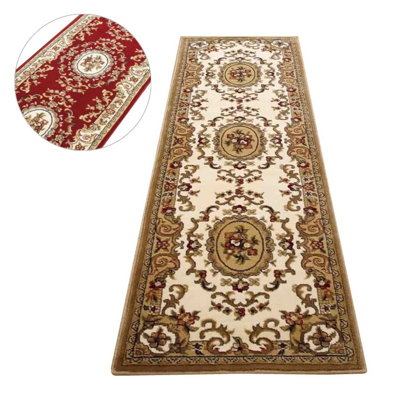 【大感謝祭でP最大46.5倍】ウィルトン織カーペット　60×200cm　ベージュ・LT555L60BE