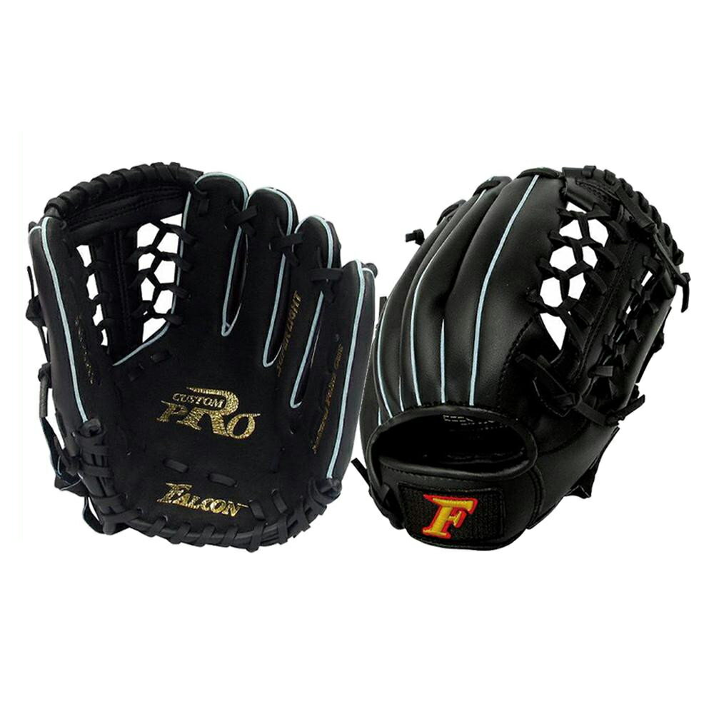 【クーポン配布中&マラソン対象】FALCON ファルコン　野球グラブ　グローブ　軟式少年　オールラウンド用　Jr-Mサイズ　ブラック　左用　FG-2355