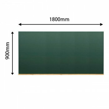 【ポイント20倍】馬印 木製黒板(壁掛) グリーン W1800×H900 W36G 2