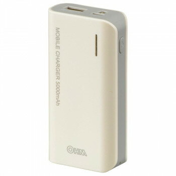 【ポイント20倍】OHM モバイルチャージャー 小型5000mAhタイプ SMP-JV32