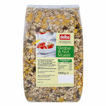 【ポイント20倍】delba(デルバ) グレープ&ナッツミューズリー 1kg×10個セット