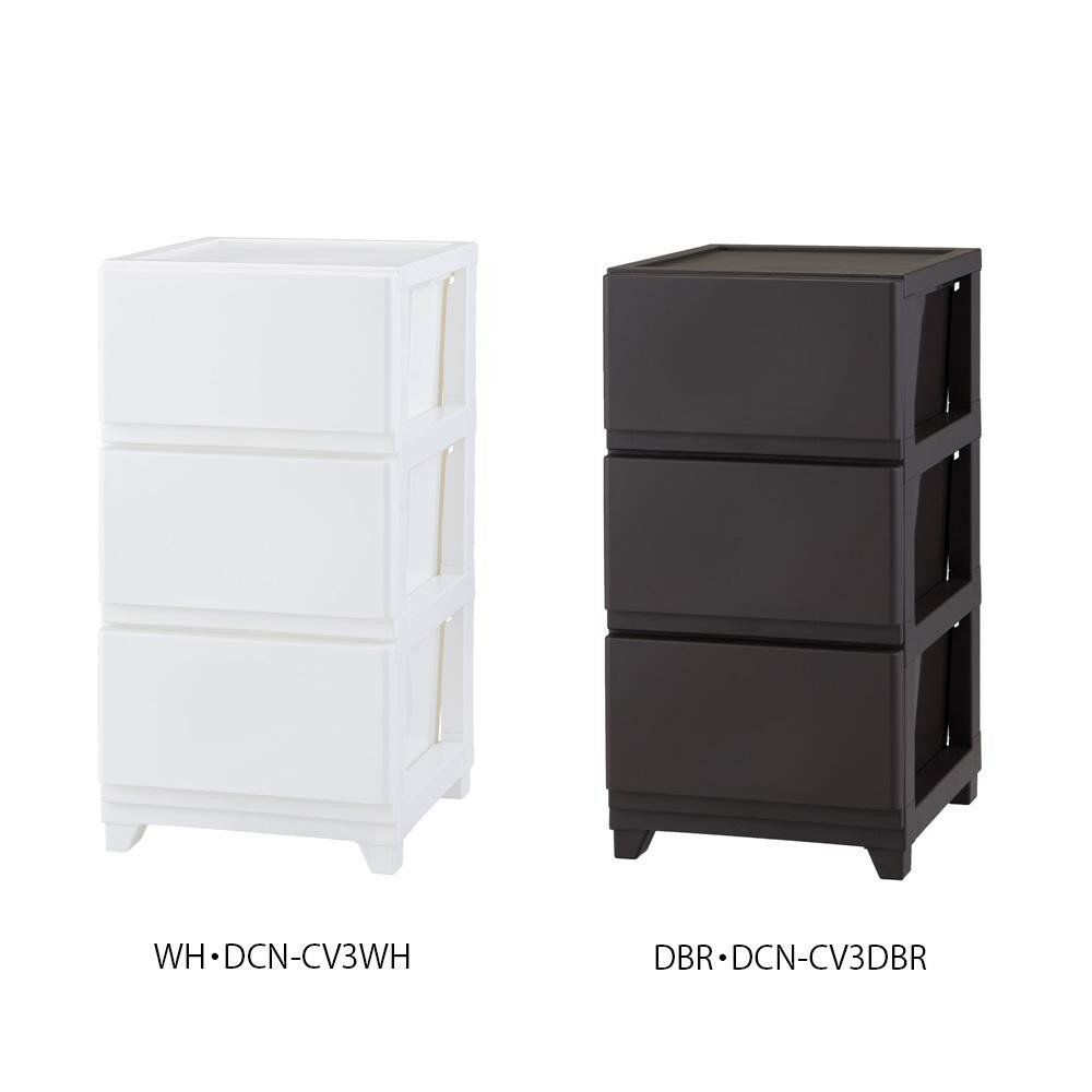 【クーポン配布中】収納用品 デコニーシーヴォ 3段 組立式　WH・DCN-CV3WH