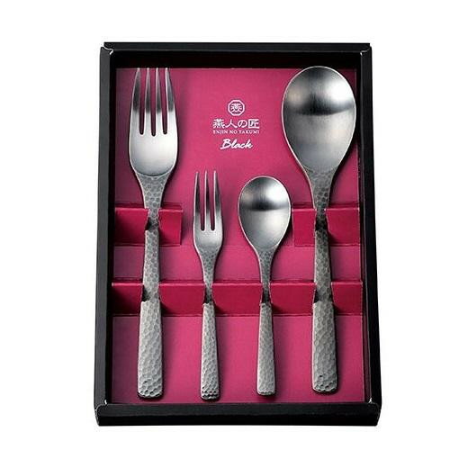 【クーポン配布中&ブラックフライデー対象】燕人の匠 ブラック カトラリー4pcs ECTB-700