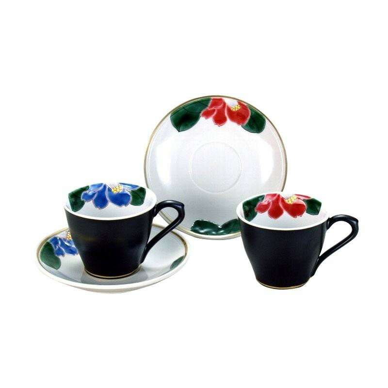 【楽天イーグルス感謝祭でP最大40.5倍】九谷焼 良則作 ペアコーヒー 色椿 170cc N135-01