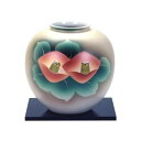 【クーポン配布中】九谷焼 6号花瓶 赤椿 N166-04
