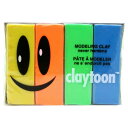 【マラソンでポイント最大45.5倍】MODELING CLAY(モデリングクレイ)　claytoon(クレイトーン)　カラー油粘土　4色組(ミュータント)　1Pound　3個セット