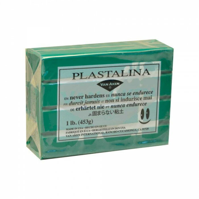 【クーポン配布中】MODELING CLAY(モデリングクレイ)　PLASTALINA(プラスタリーナ)　粘土　グリーン　1Pound　3個セット