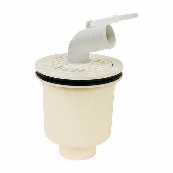 【ポイント20倍】テクノテック 洗濯機用防水パン用排水T.Tトラップ SDT-W-W1 アイボリーホワイト