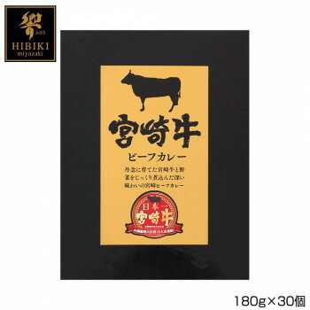 【マラソンでポイント最大47倍】響 宮崎牛ビーフカレー 180g×30個 B3