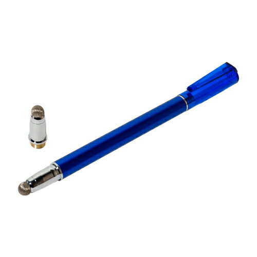 【ポイント20倍】ミヨシ 先端交換式タッチペン 導電繊維タイプ ブルー STP-L01/BL