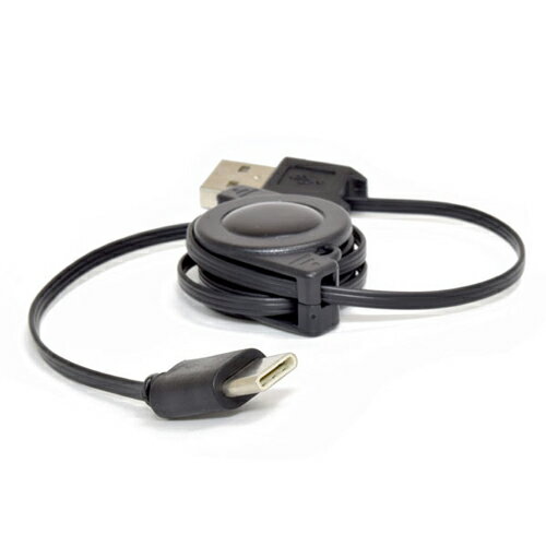 【ポイント20倍】巻取り式USB-TypeCケーブル (ブラック) KCUSBTYPEC