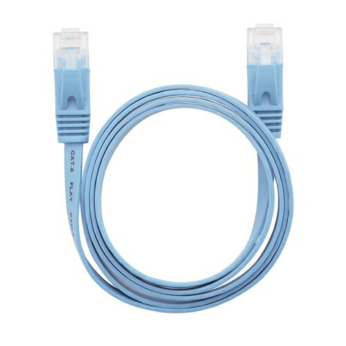 【クーポン配布中&ブラックフライデー対象】LANケーブル フラット CAT6 2M 青 AS-CAPC019