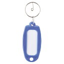【ポイント20倍】(まとめ) キーホルダー付名札 キーホルダー付名札 プラスチック製 青 マーキータンショクアオ 4953759000035 1個【×200セッ...