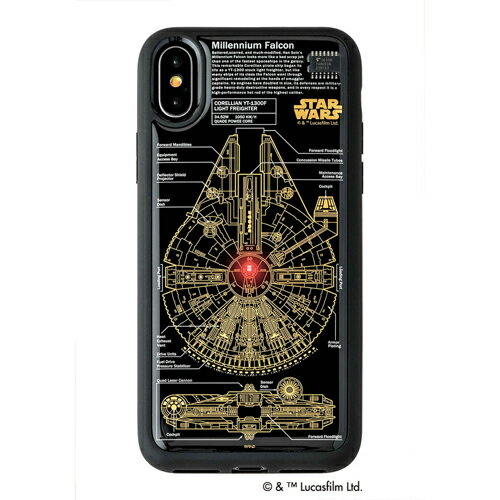 【ポイント20倍】STAR WARS スター・ウォーズ グッズコレクション FLASH M-FALCON 基板アート iPhone Xケース　黒 F10B