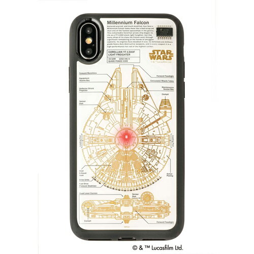 【マラソンでポイント最大46倍】STAR WARS スター・ウォーズ グッズコレクション FLASH M-FALCON 基板アート iPhone Xケース　白 F10W