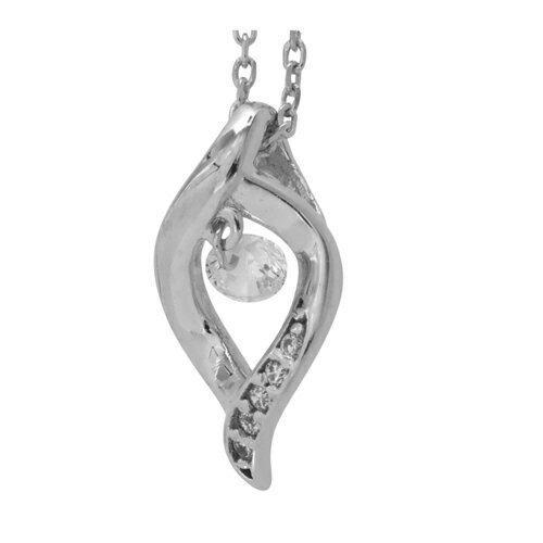 【クーポン配布中】Pure ネックレス ペンダント レディース アクセサリー ストーン キュービック ジルコニア スイング シルバー ドロップ psp-202