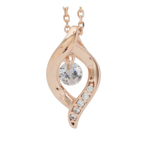 【クーポン配布中】Pure ネックレス ペンダント レディース アクセサリー ストーン キュービック ジルコニア シルバー ピンクゴールド ドロップ psp-3...