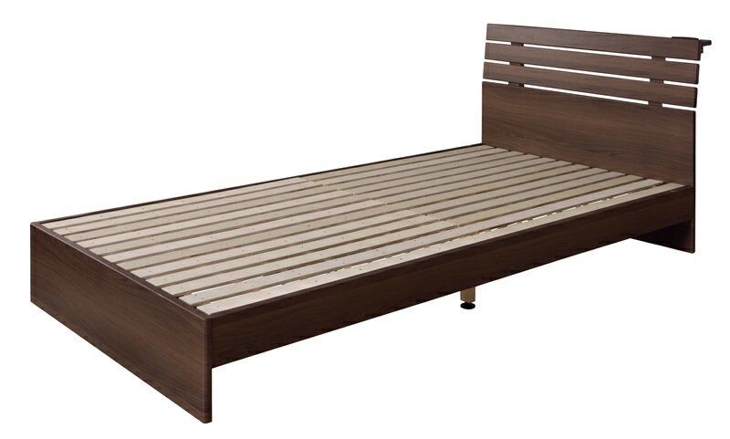 【ポイント20倍】ベッド W99×D207×H75×SH24 ブラウン