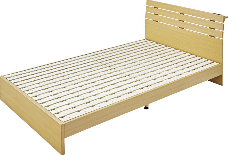 【ポイント20倍】セミダブルベッド W122×D207×H75×SH24 ナチュラル