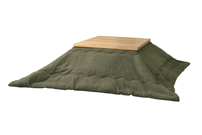 【クーポン配布中】コタツ布団 正方形 W190×D190 カーキ こたつ布団 正方形 190×190 防寒 シンプル お..