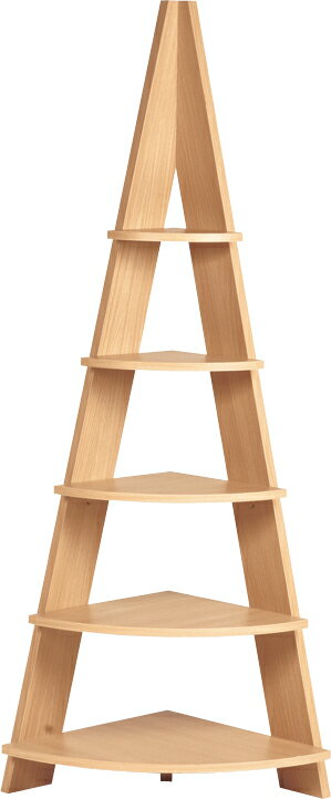 【ポイント20倍】コーナーラック W57×D40×H137 ナチュラル