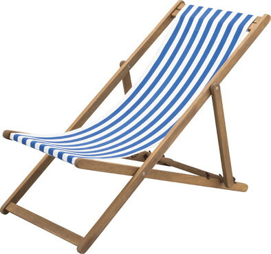 【クーポン配布中&ブラックフライデー対象】デッキチェア W60.5×D100-112×H73-88×SH32-38 ブルー