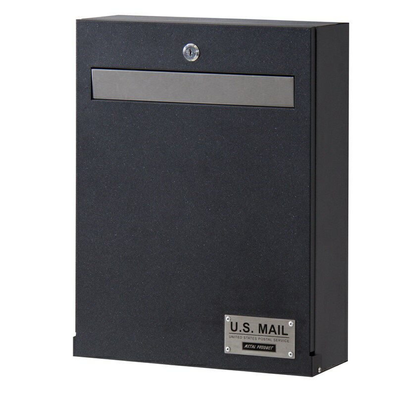 【ポイント20倍】ポスト W33×D12×H42.5 ブラック