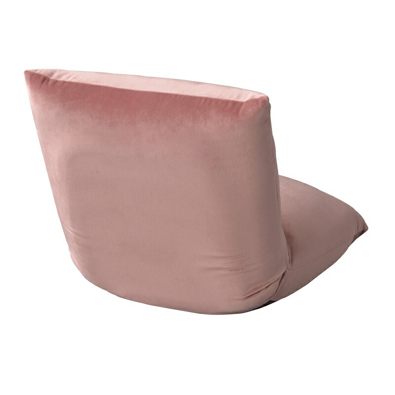 【クーポン配布中】カックンリクライナー W38×D38/45×H36×SH12 ピンク カックンリクライナー 座椅子 コンパクト お昼寝 枕 ベロア生地 椅子 フロアチェア 折りたたみチェア リクライナー リクライニングチェア 1人掛け リビング 1人暮らし ピンク グレー かわいい