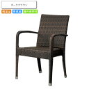 【クーポン配布中】ガーデンチェアー スタッキングチェア 屋外使用可 ナルボンヌ ダークブラウン 業務用家具シリーズ GARDEN(ガーデン) 送料無料 店舗 施...