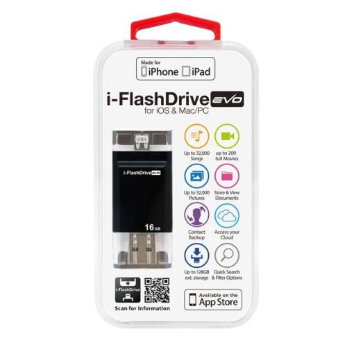 【クーポン配布中 マラソン対象】Photofast i-FlashDrive EVO for iOS Mac/PC Apple社認定 LightningUSBメモリー 16GB IFDEVO16GB