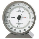 【クーポン配布中】EMPEX 温度・湿度計 スーパーEX高品質 温度・湿度計 卓上用 EX-2717 メタリックグレー