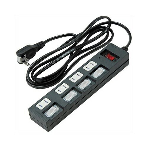 【ポイント20倍】YAZAWA 個別集中スイッチ付節電タップ Y02BKS452BK