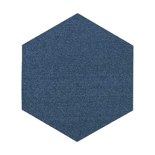 【ポイント20倍】ラグタスタイルラグ タイルラグ ヘキサゴン NV ネイビー 【約50×43cm／10枚セット】【代引不可】