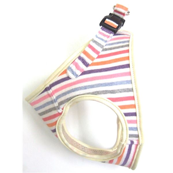 ストライプソフトハーネス M マルチホワイト (犬用品/ハーネス)