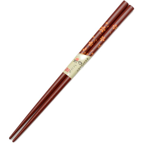 アオバ抗菌食洗箸夕桜21cm赤