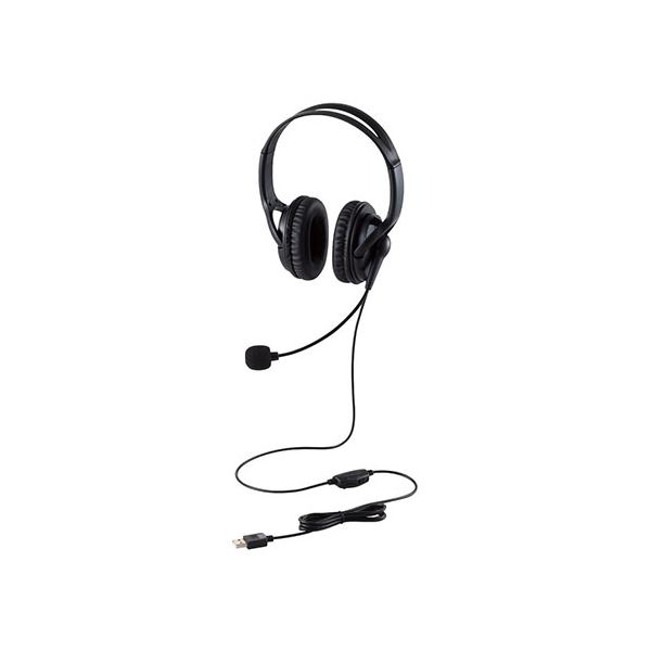 エレコム 両耳大型USB有線ヘッドセット HS-HP02SUBK