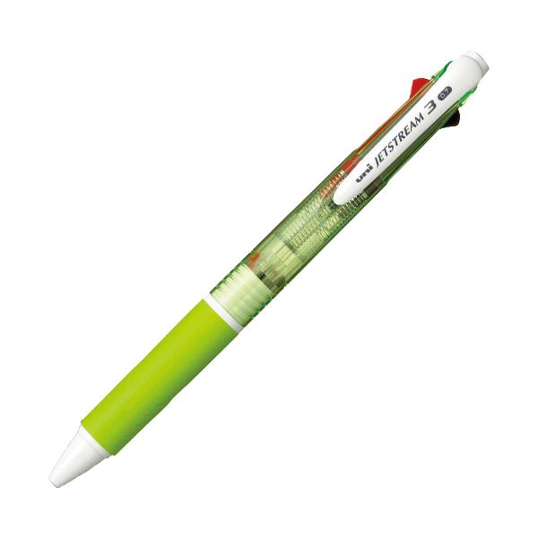 【ポイント20倍】(まとめ）三菱鉛筆 ジェットストリーム3色ボールペン 0.7mm （軸色：緑） SXE340007.6 1本【×50セット】 1