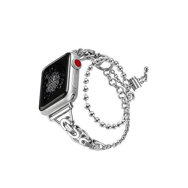 楽天インテリアの壱番館【ポイント20倍】TF7 BRACELET STRAP for Apple Watch 41／40／38mm シルバー TF72660