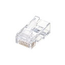 【スーパーセール割引商品】サンワサプライ RJ-45コネクタ(カテゴリ6、貫通型、単線・より線共用) ADT-6RJKN-100