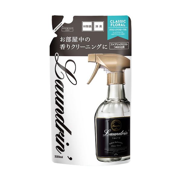 【クーポン配布中】（まとめ） ネイチャーラボランドリン ファブリックミスト クラシックフローラル 詰替 320ml 1個 【×10セット】